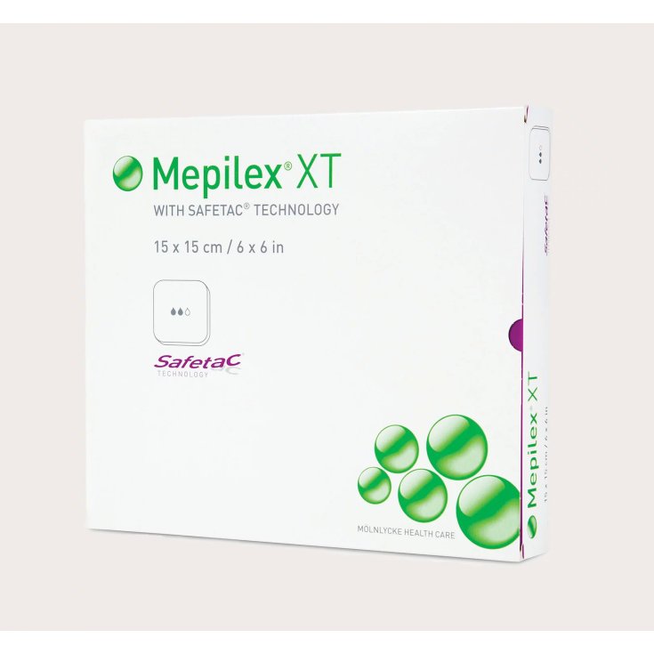 Mölnlycke® Mepilex® XT Foam Dressing With Safetac® Size 5x5cm