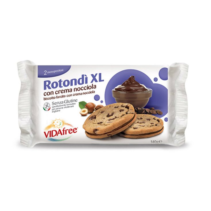 Vidafree Rotondì XL with Hazelnut Cream Gluten Free Biscuits 140g