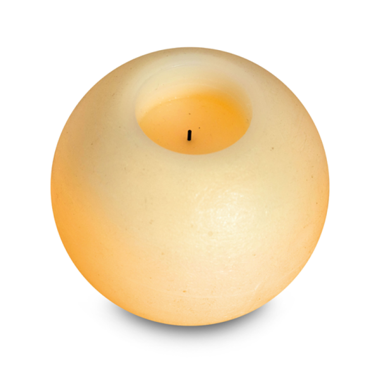 Inoliving Large Spherical Led Candle In Real Wax