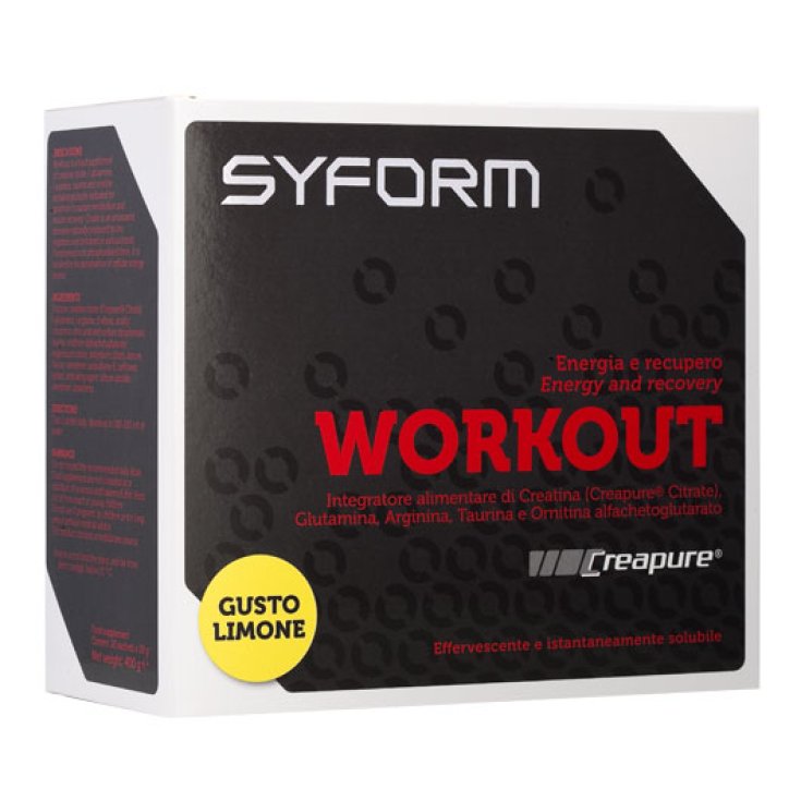 Syform Workout Lemon Food Supplement 10 Envelopes