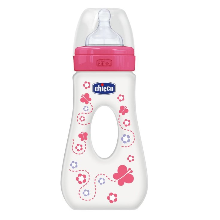 Chicco Baby Bottle Wellness Walk Polypropylene And Silicon Model 240ml +4 Months