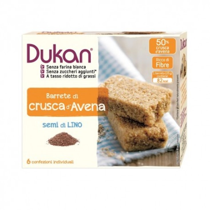 Dukan Oat Bran Bars With Flax Seeds 6x25g