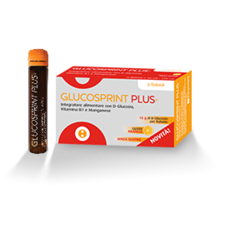 Glucosprint Plus Orange Food Supplement 6 Ampoules