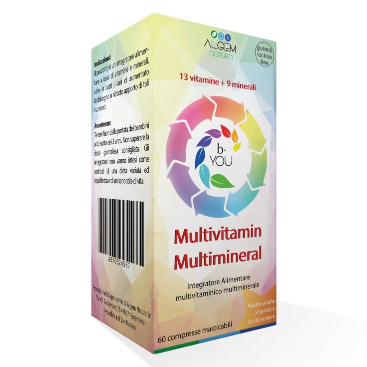 Algem B-You Multivitamin Multimineral Food Supplement 60 Tablets