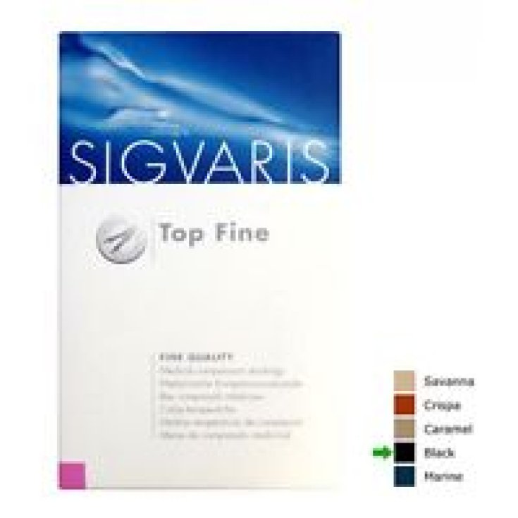 Sigvaris Top Fine 701 Hold-up Monocollant Snistro Open Toe Black Color Size L Long