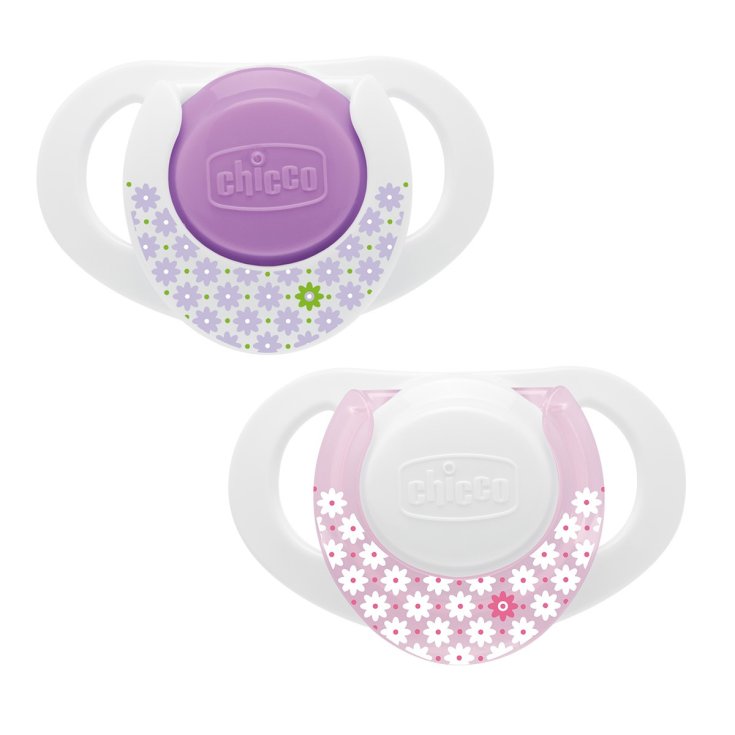 Chicco Physio Compact Soothers Girl 6-12 Months 2 Pieces