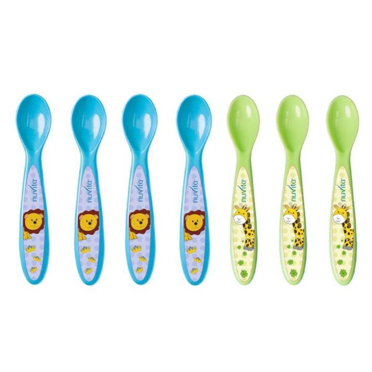 Nuvita Set 7 Spoons Blue And Green Color