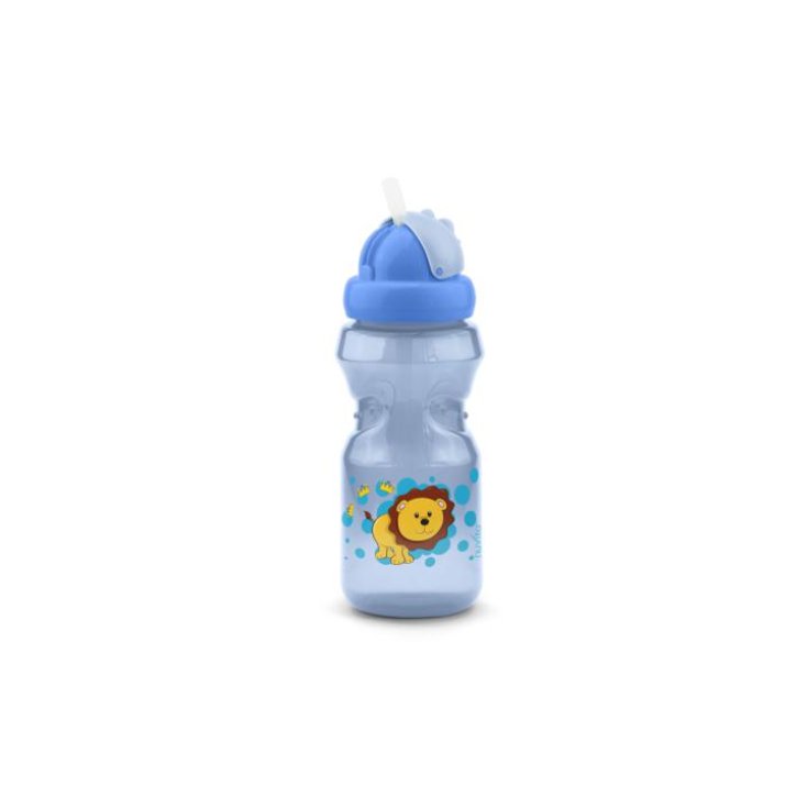 Nuvita Bottle With Straw Blue Color 1 Piece