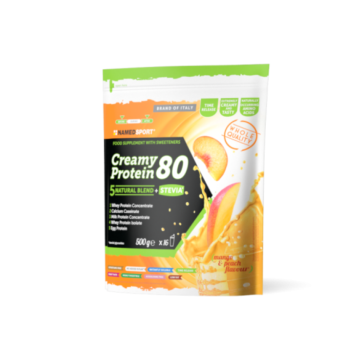 Named Creamy Protein 80 Mango Peach Food Supplement 500g