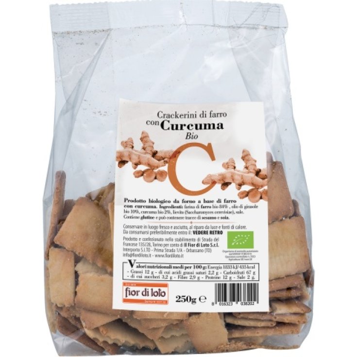 Fior Di Loto Spelled Crackerini With Organic Turmeric 250g