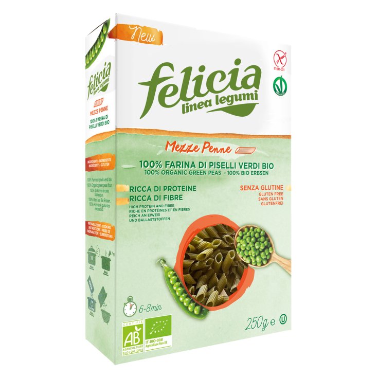 Felicia Bio Mezze Penne With Organic Green Pea Flour 250g