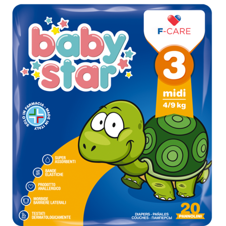 Baby Star Diapers 3 Midi 4-9kg 20 Pieces