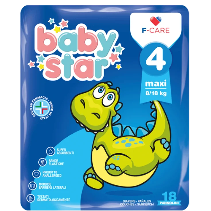 Baby Star Diapers 4 Maxi 8-18kg 18 Pieces