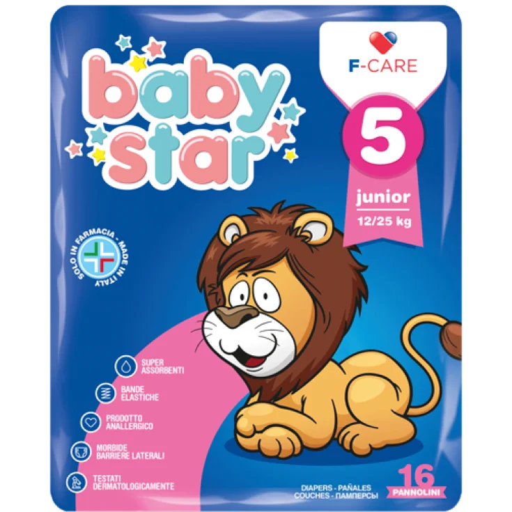 Baby Star Diapers 5 Junior 12-25kg 16 Pieces