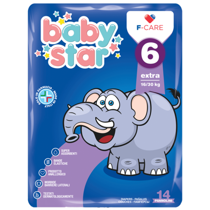 Baby Star Diapers 6 Extra 16-30kg 14 Pieces