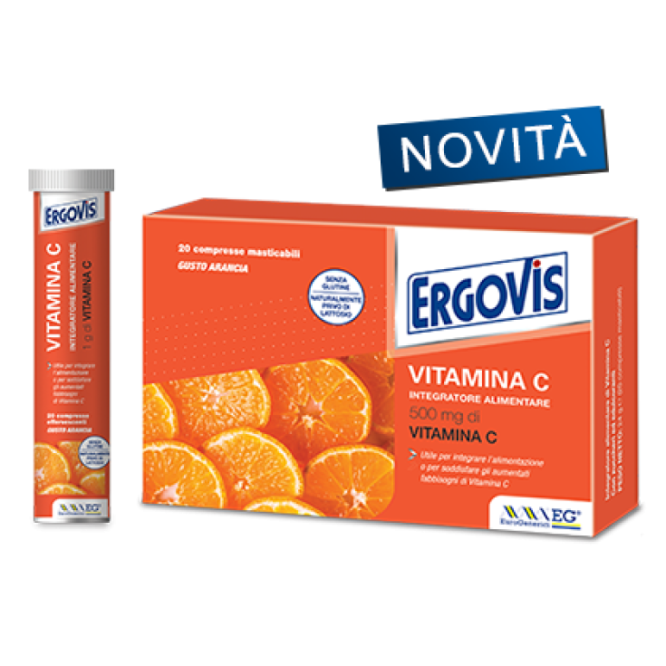 Ergovis Vitamin C 1000mg Food Supplement 20 Effervescent Tablets