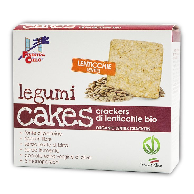 La Finestra Sul Cielo Legumicakes Organic Lentil Crackers 250g