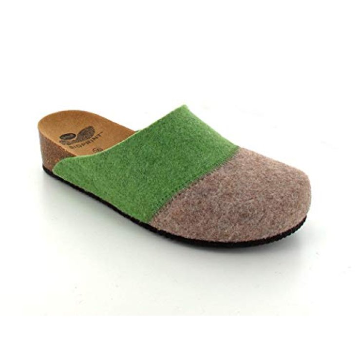 Scholl Flaine Felt Shoe Hazelnut And Green Color Number 41