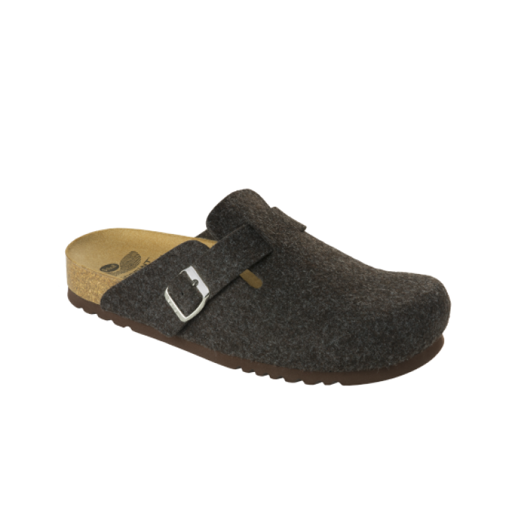 Scholl Amiata Man Men's Felt Shoes Dark Brown Color Number 43