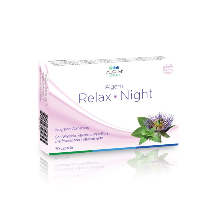 Algem Natura Relax Night Food Supplement 30 Capsules