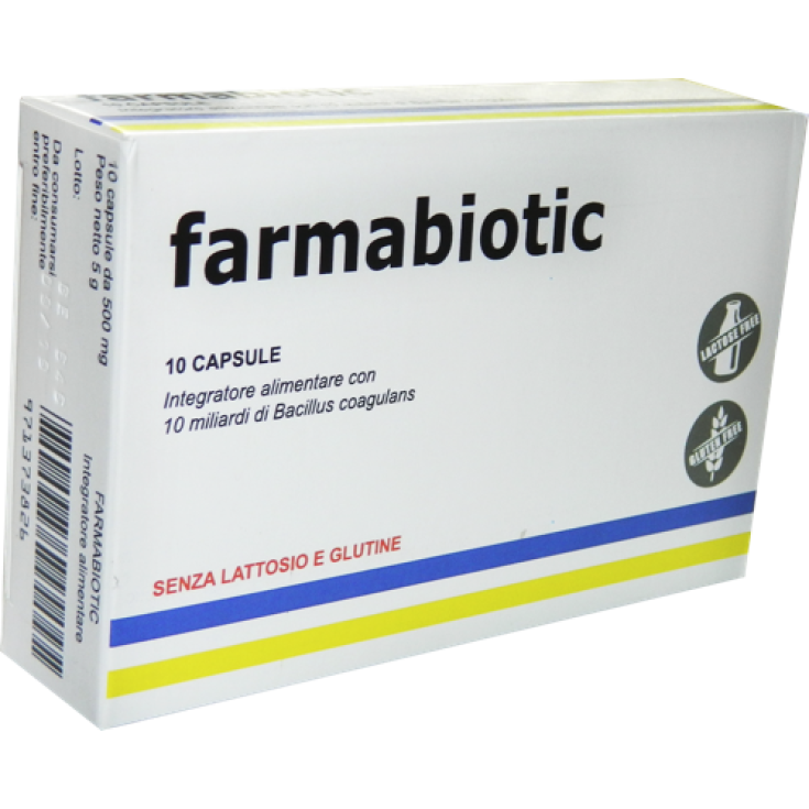 Farmabiotic Food Supplement Gluten Free 10 Capsules