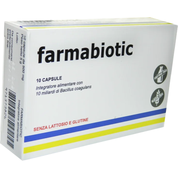 Farmabiotic Food Supplement Gluten Free 10 Capsules