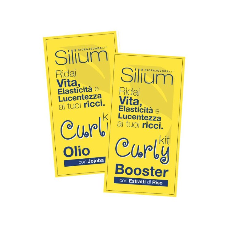 Silium Kit Curly Oil + Booster Revitalizing Curly Hair Treatment with Jojoba Rice Extracts 2 Sachets x12ml