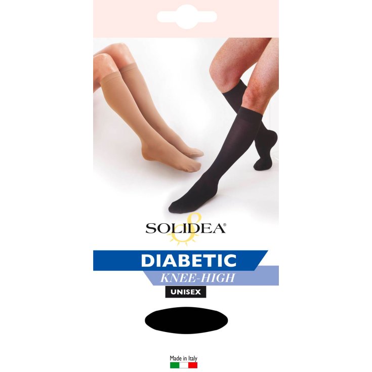 Solidea Diabetic Knee-High Knee-highs Color Black Size 3-L