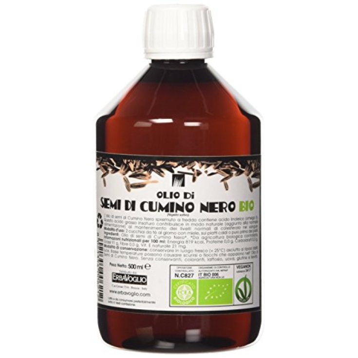Erbavoglio Organic Black Cumin Seed Oil 500ml
