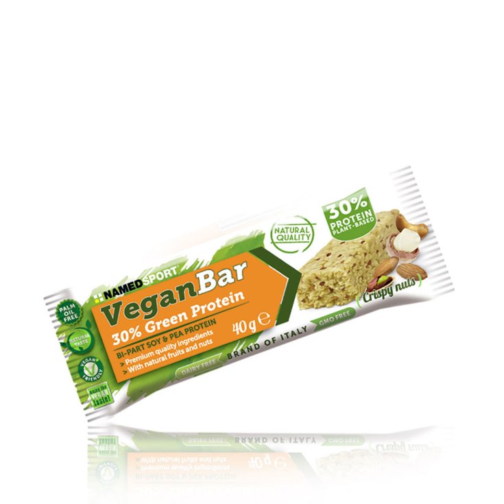 Named Vegan Protein Bar Crispy Nuts Taste Protein Bar 40g