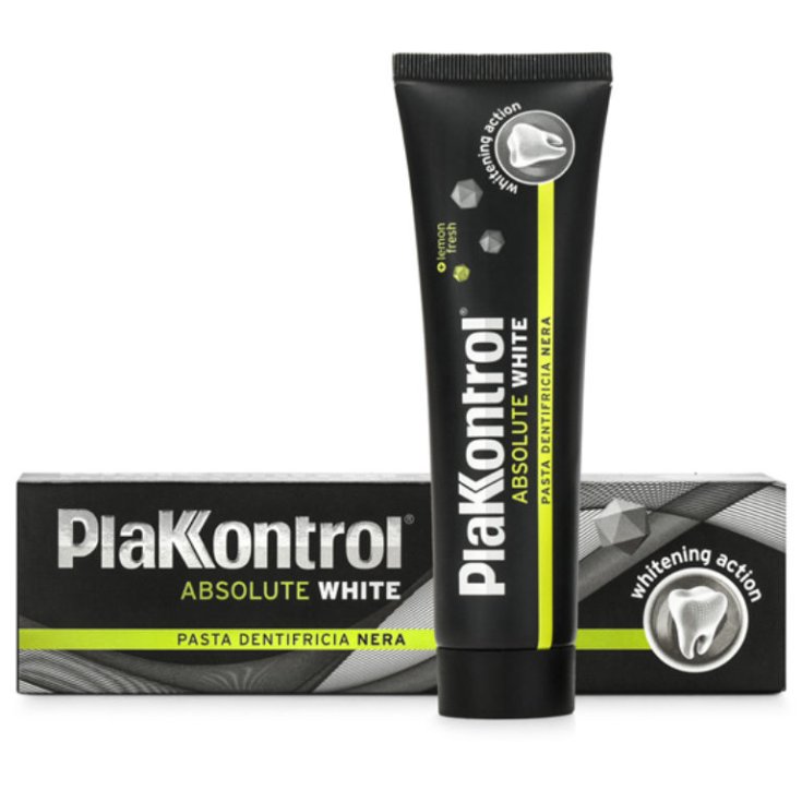 Plakkontrol Absolute White Black Toothpaste With Whitening Action 75ml