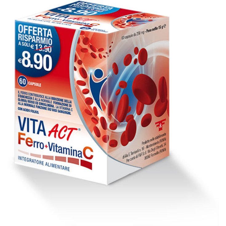 ACT Life Line Act Ferro + Vitamin C Food Supplement 60 Tablets