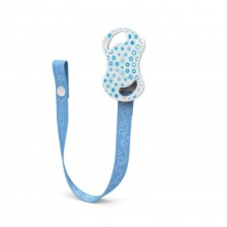 Nuvita Pacifier Holder Ribbon with Blue Closure Button