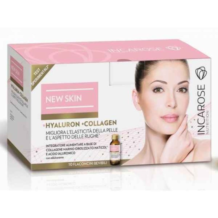 IncaRose New Skin Hyaluron Collagen Food Supplement 10 Vials 50ml