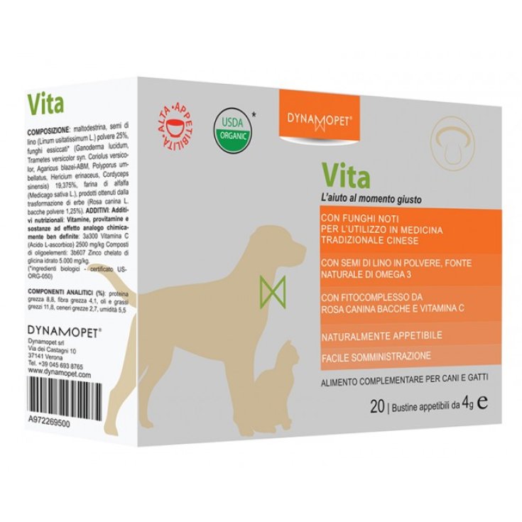 Dynamopet Vita Food Supplement for Dogs and Cats 20 Sachets x4g