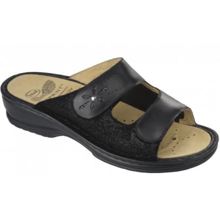 Scholl Vitalba Leather Sandal Woman Color Black Size 37