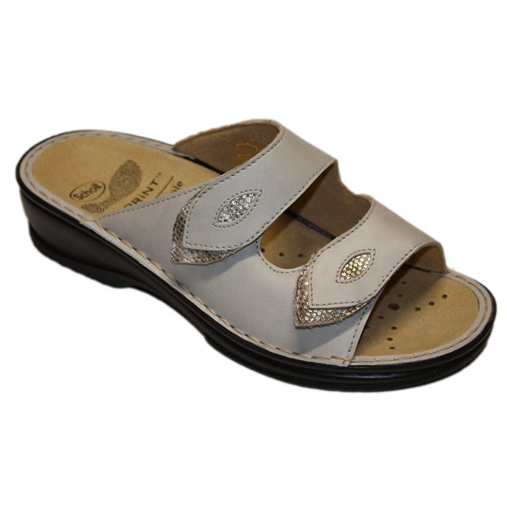 Scholl Dalila Woman's Slipper Bioprint Footbed Ivory Color Size 38