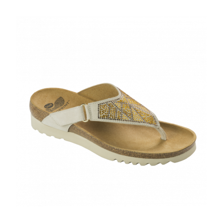 Scholl Kimi Women s Flip Flops Bioprint Footbed Color White Size 39