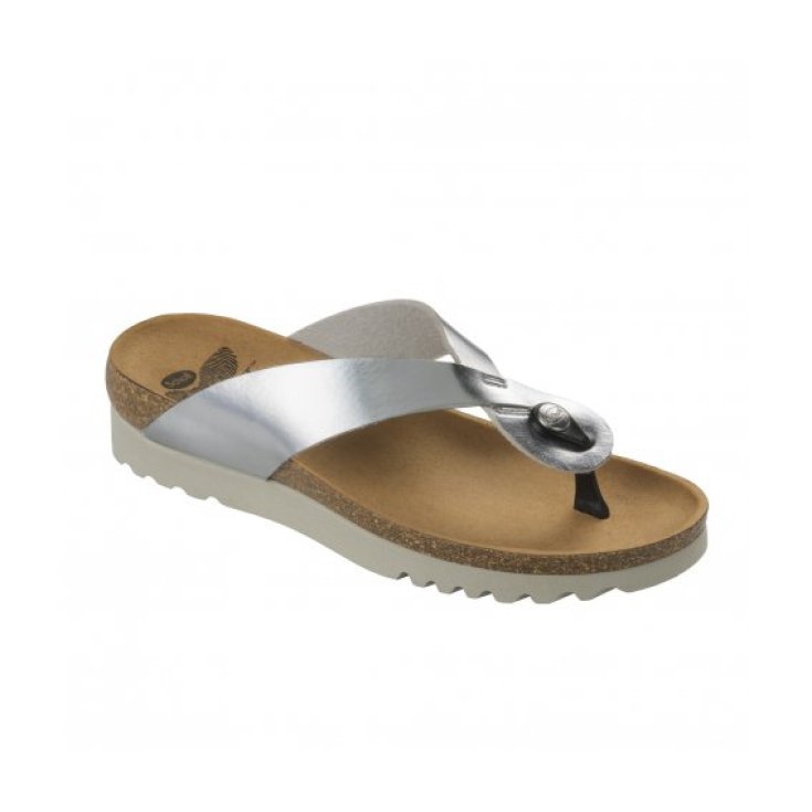Scholl Kenna Women's Flip Flops Silver Color Size 39