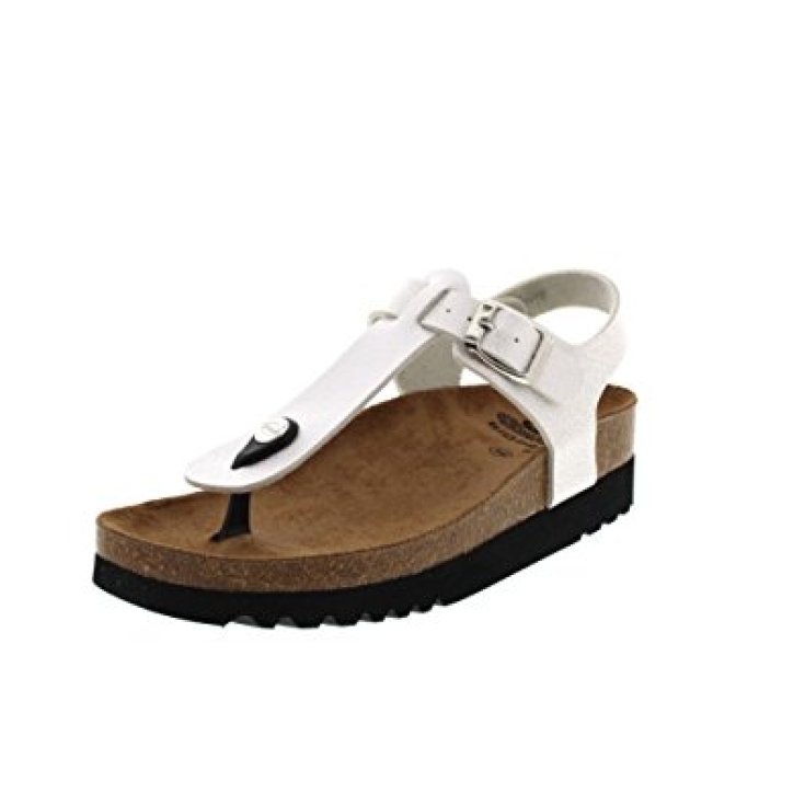 Scholl Boa Vista Sandal Woman Bioprint Footbed Color White Black Size 36