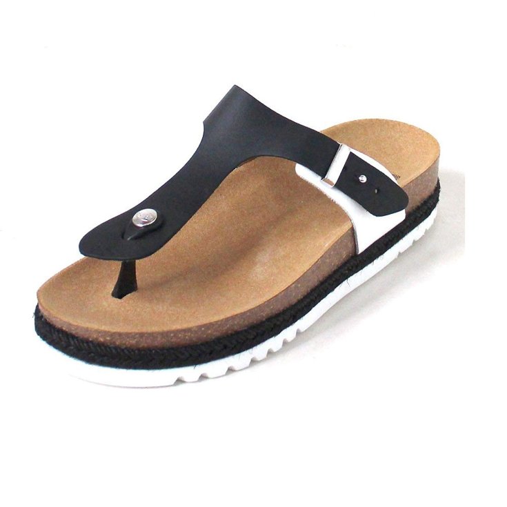 Scholl Boa Vista Up Flip Flops Woman Color White / Black Size 40