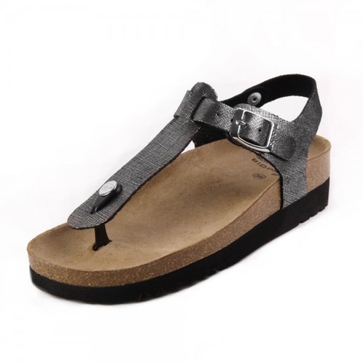 Scholl Boa Vista Sandal Woman Bioprint Footbed Color Dark Gray Size 35