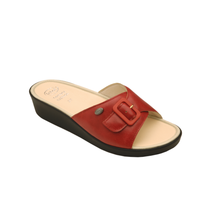 Scholl Mango Slipper In Synthetic Fabric Red Color No. 41