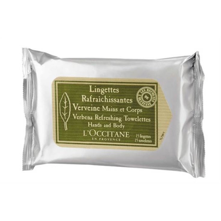L'Occitane Verbena Citrus Refreshing Wipes 15 Pieces