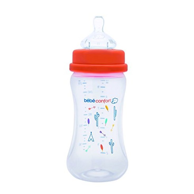 Bebe Confort Classic Baby Bottle with Standard Neck in PP 270ml Size 2 Coral Color
