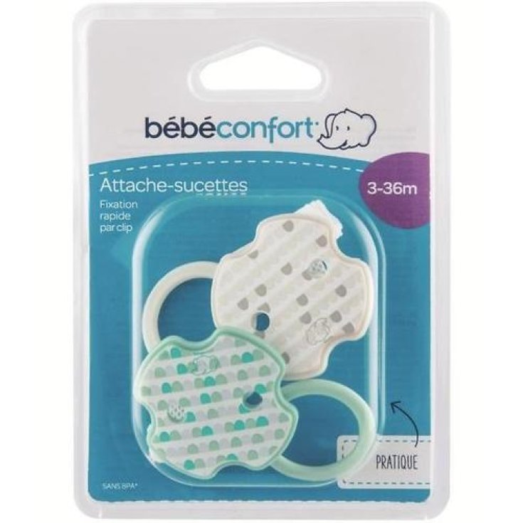 Bebe Confort Pacifier Attachment with Clip 2 Attachments