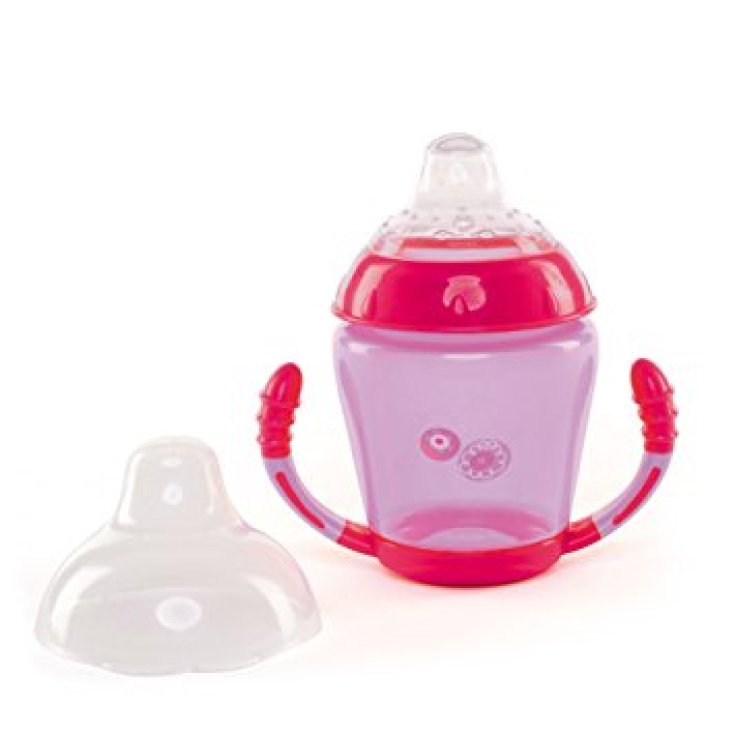 Nuvita Cup with Silicone Spout and Pink Handle