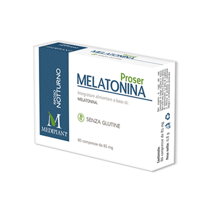 Mediplant Proser Melatonin Food Supplement Gluten Free 80 Tablets