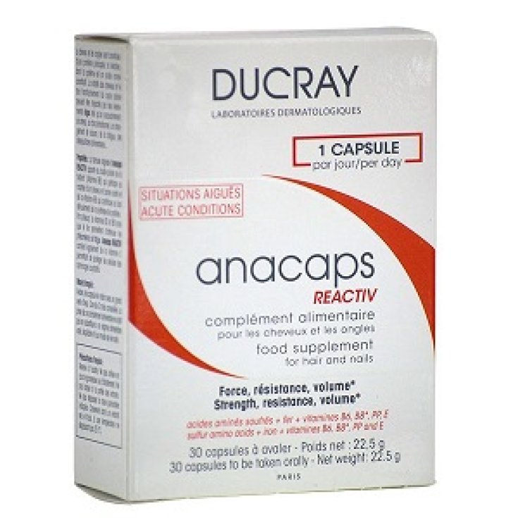 Ducray Anacaps Reactiv Food Supplement 30 Tablets