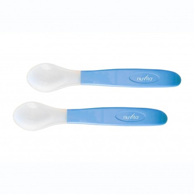 Nuvita Set 2 Blue Silicone Spoons
